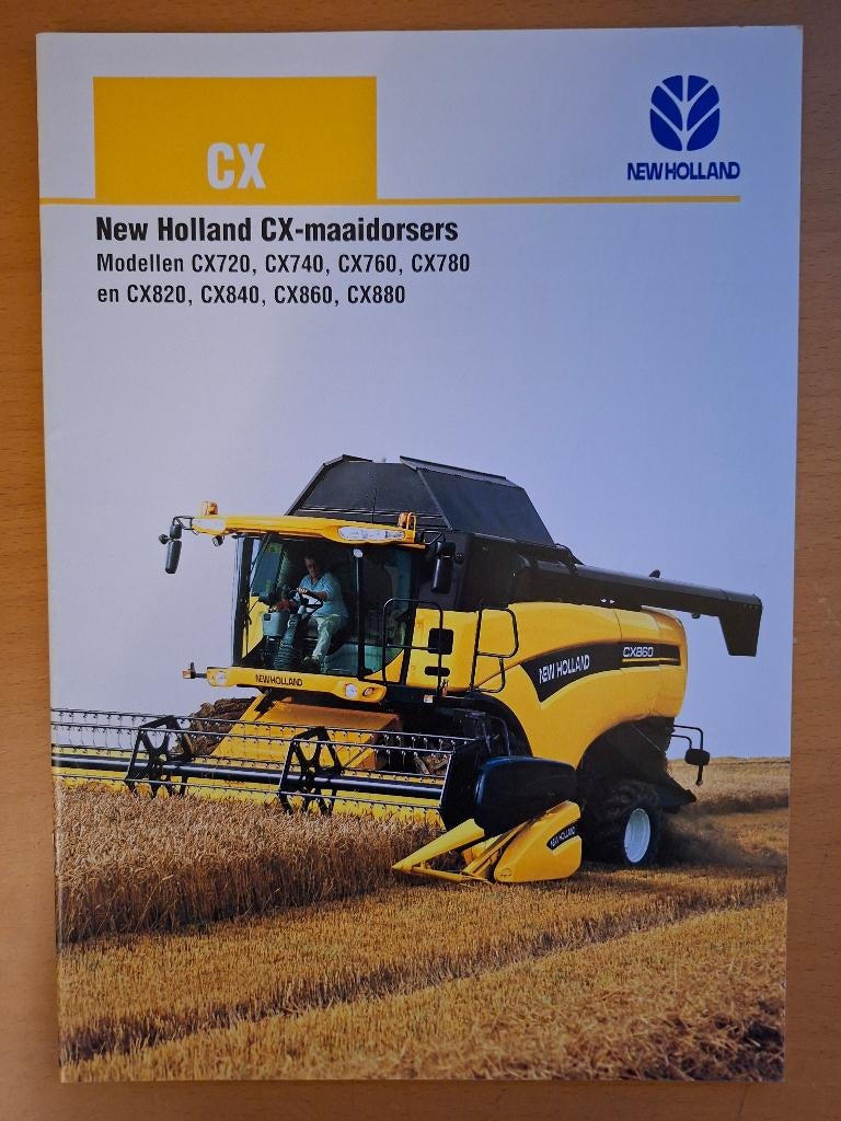 Folder New Holland CX maaidorsers CX720, CX740, CX760, CX780, Verzenden, Gelezen, Tractor en Landbouw