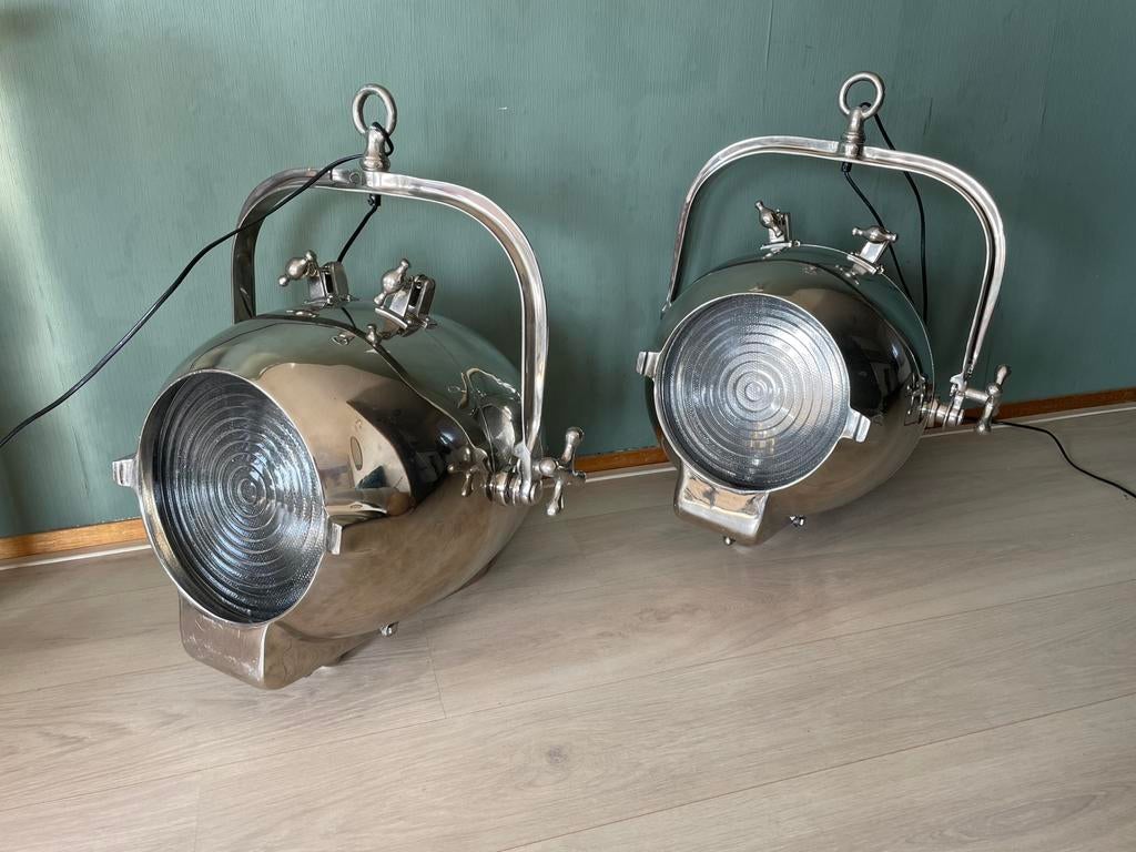 Zeldzame vintage Eichholtz Spitfire Lampen, Ophalen of Verzenden, Zo goed als nieuw, Glas, Industriëel