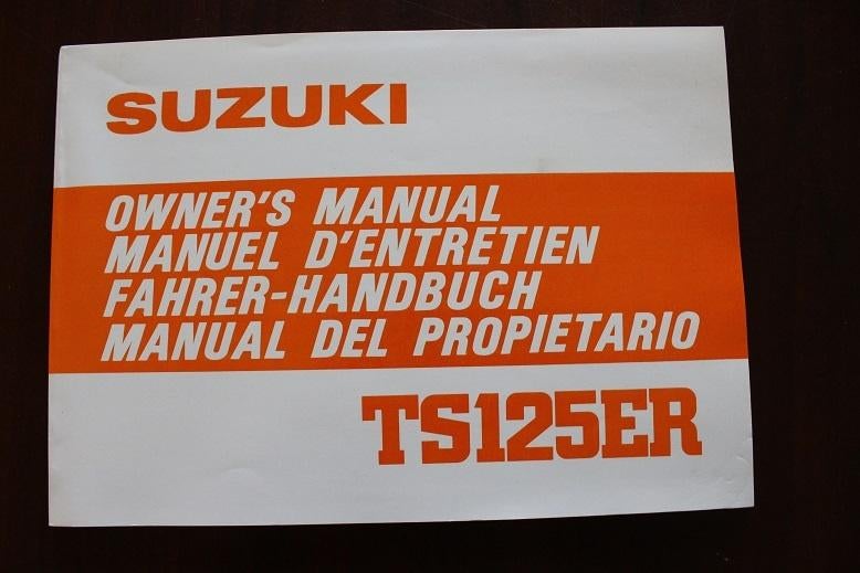 Suzuki TS125 ER 1980 motorycle owner's manual TS 125 ER, Ophalen of Verzenden, Suzuki