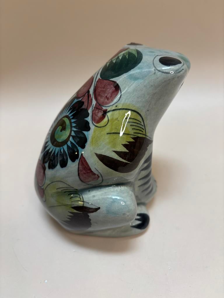 Vintage Tonala aardewerk kikker uit Mexico, Ophalen of Verzenden