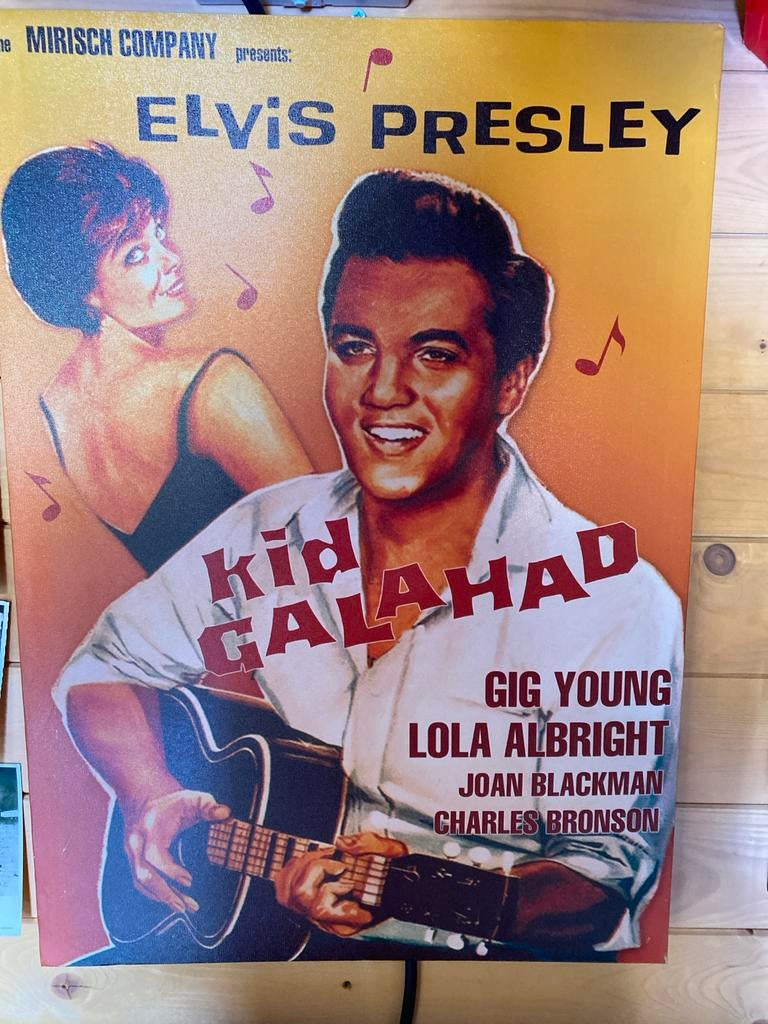 Elvis Presley Kid Galahad canvas poster, Verzamelen, Posters, Ophalen, Canvas of Doek, A1 t/m A3, Film en Tv