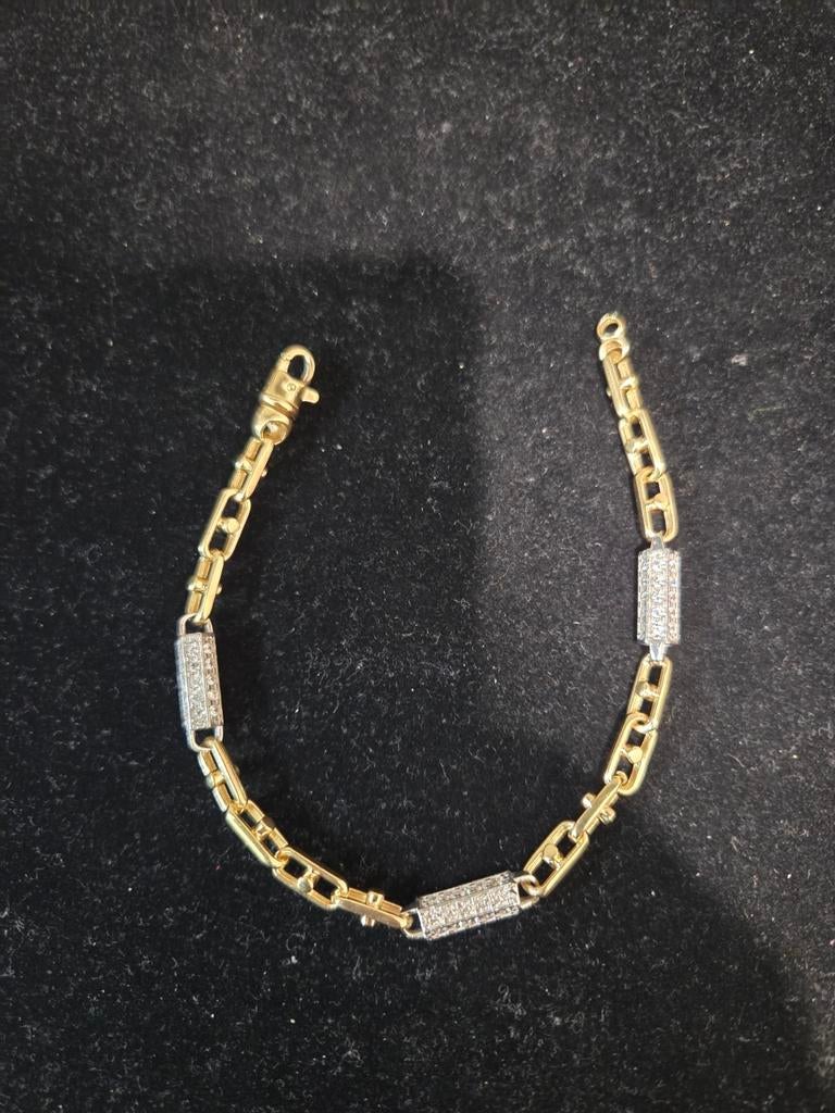 14 k gouden monte carlo armband 21,4 gram, Ophalen of Verzenden, Nieuw, Goud, Goud