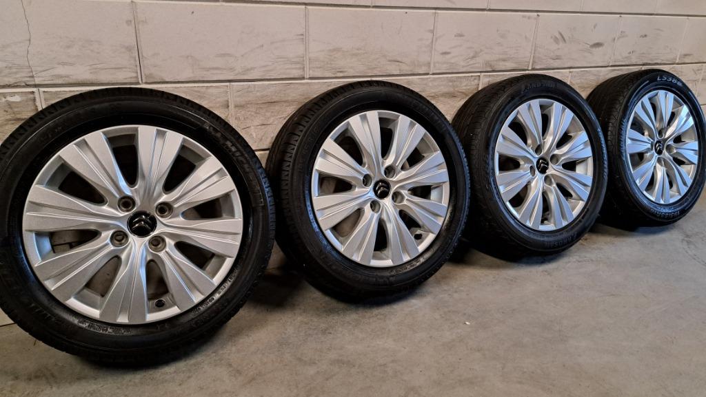 Lichtmetalen velgen C3 DS3 C4 Cactus 207 208 195/55/16, Auto-onderdelen, Banden en Velgen, Gebruikt, 16 inch, Banden en Velgen