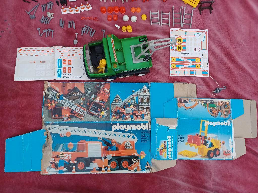 Vintage Playmobil brandweer racer autocar sleepwagen vorkhef, Ophalen of Verzenden, Gebruikt