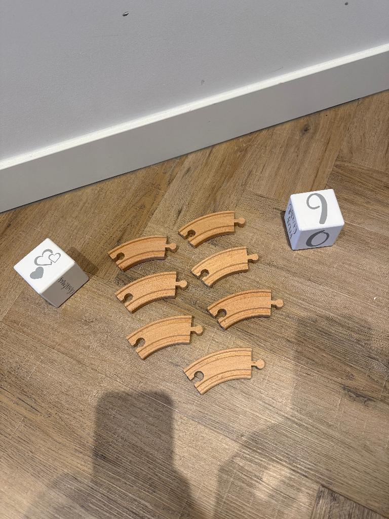 Heel goed Brio houten trein korte spoor rail bocht 33337 set, Ophalen of Verzenden, Zo goed als nieuw