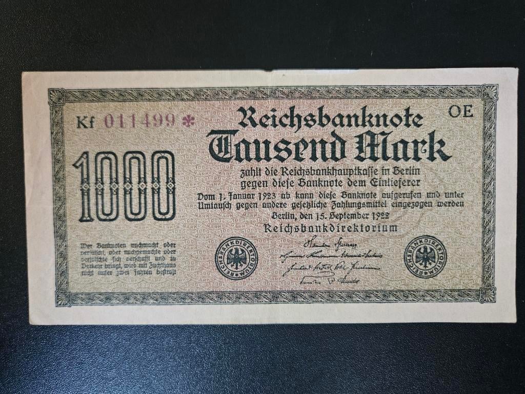 Duitsland pick 76d 1922, Postzegels en Munten, Bankbiljetten | Europa | Niet-Eurobiljetten, Ophalen of Verzenden, Duitsland, Los biljet