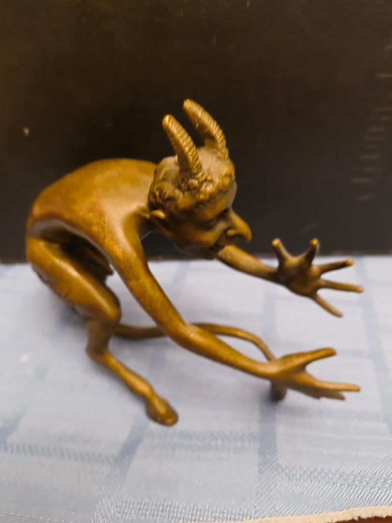 Eroties brons Satyr beeldje, Ophalen of Verzenden