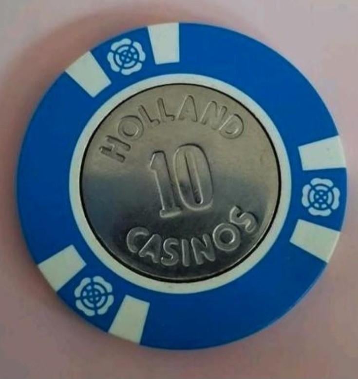 Casino Chip Holland Casinos 10 gulden, Ophalen, Gebruikt
