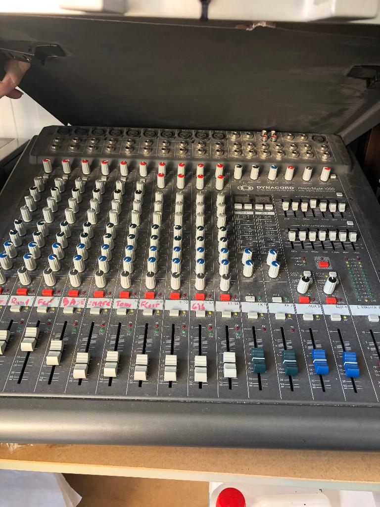 Dynacord set PA-boxen-basboxen-etc., Ophalen, Gebruikt, 1000 watt of meer