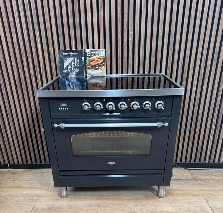 Luxe Antraciet Boretti Fornuis keramisch (Gratis bezorgen), 5258sh, Keramisch, Zo goed als nieuw, Dewitgoedexpert@outlook.com