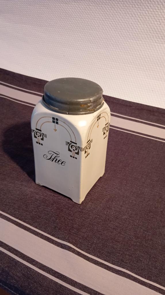 Poselein Theebus, Antiek en Kunst, Antiek | Keukenbenodigdheden, Ophalen of Verzenden