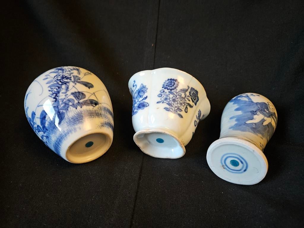 Drie Chinese porseleinen vaasjes, 20e eeuw, Antiek en Kunst, Ophalen of Verzenden