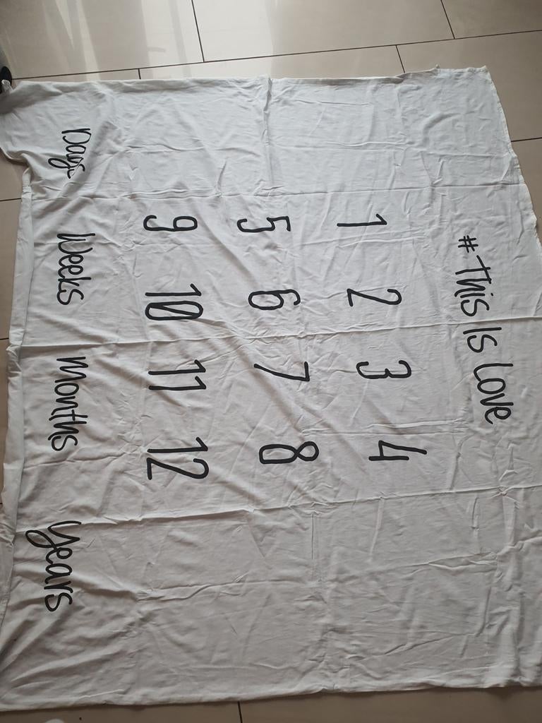 Baby mijlpaal deken, Ophalen of Verzenden, Zo goed als nieuw, Kleed of Kussen