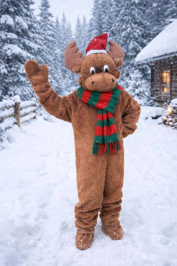 Te huur Kerstman of sneeuwpop mascotte kostuums pakken, Ophalen of Verzenden, Zo goed als nieuw