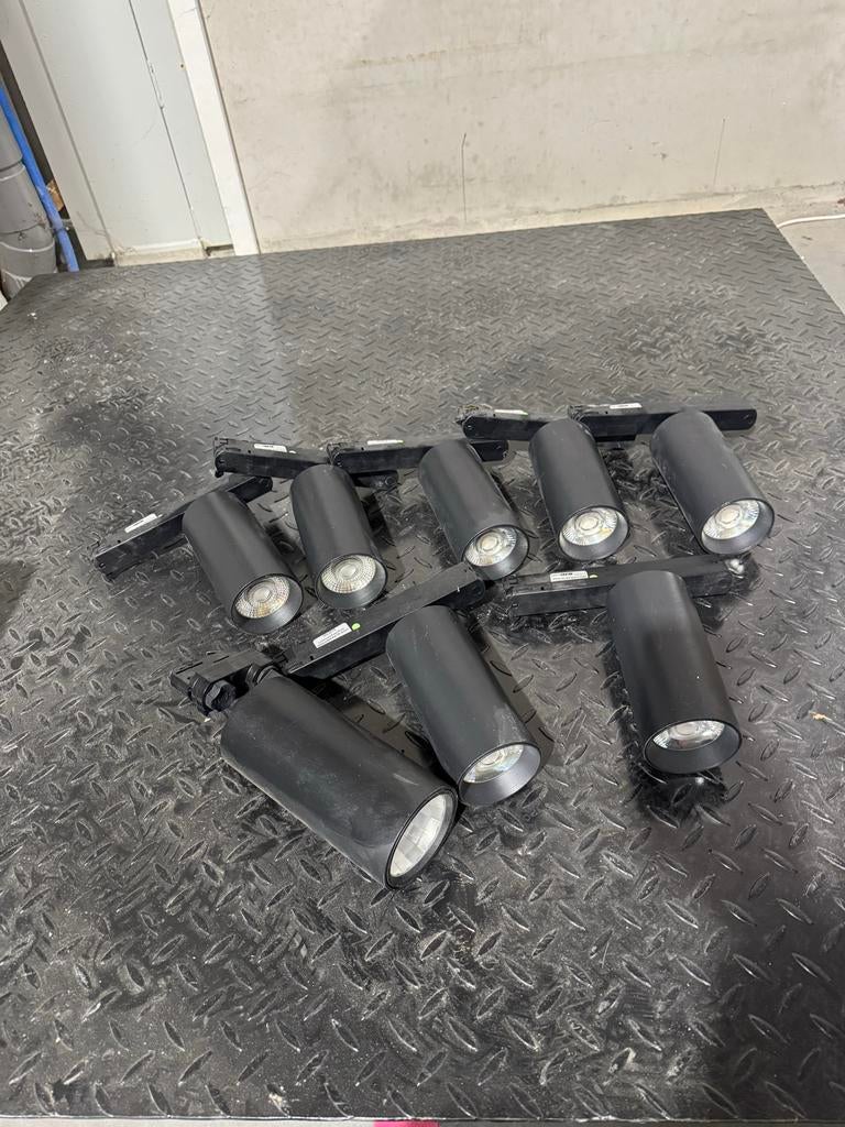 8x Rail Spots - Verlichting, Ophalen, Gebruikt, Metaal of Aluminium, Led