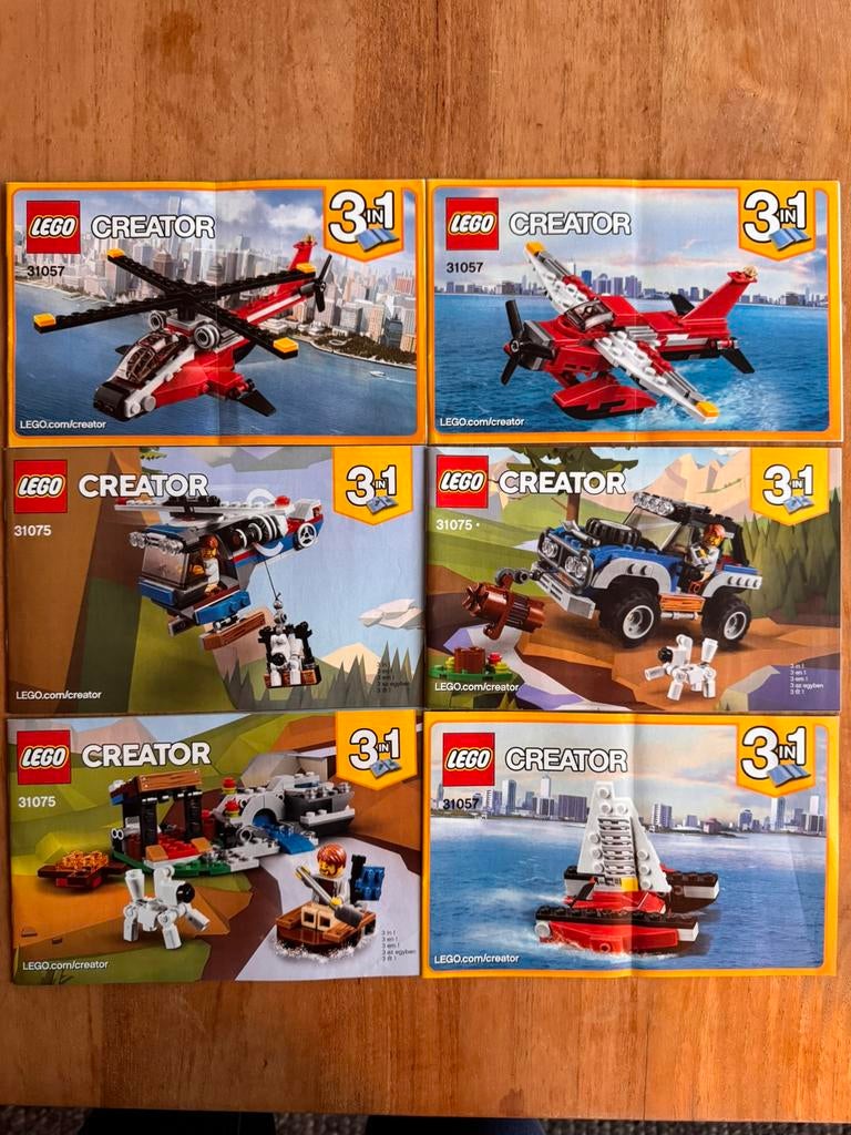 Lego Creator 3in1 voorbeeldboekjes, Ophalen of Verzenden, Gebruikt, Lego