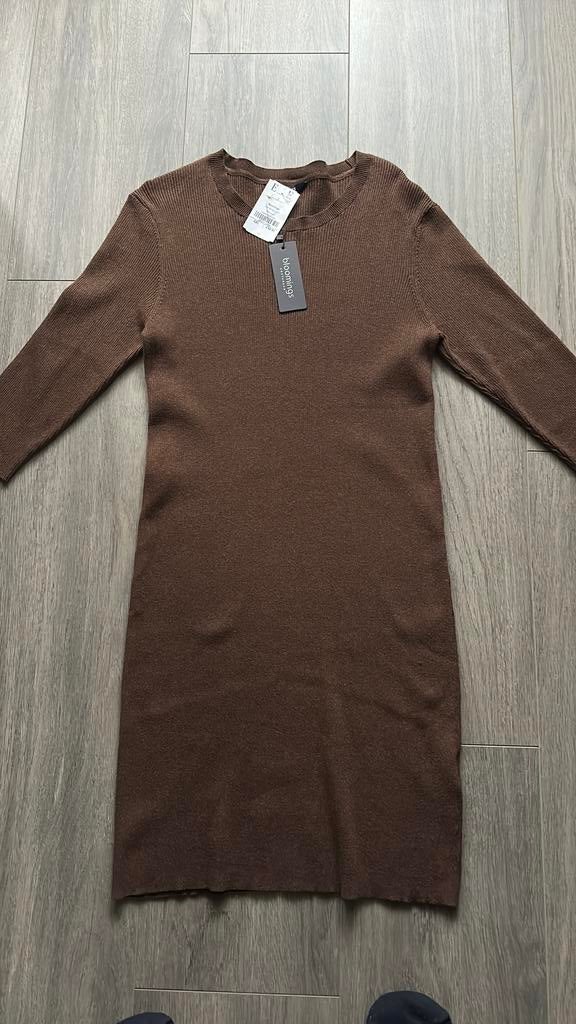 Te koop bruine jurk, Ophalen of Verzenden, Zo goed als nieuw, Bruin, Knielengte