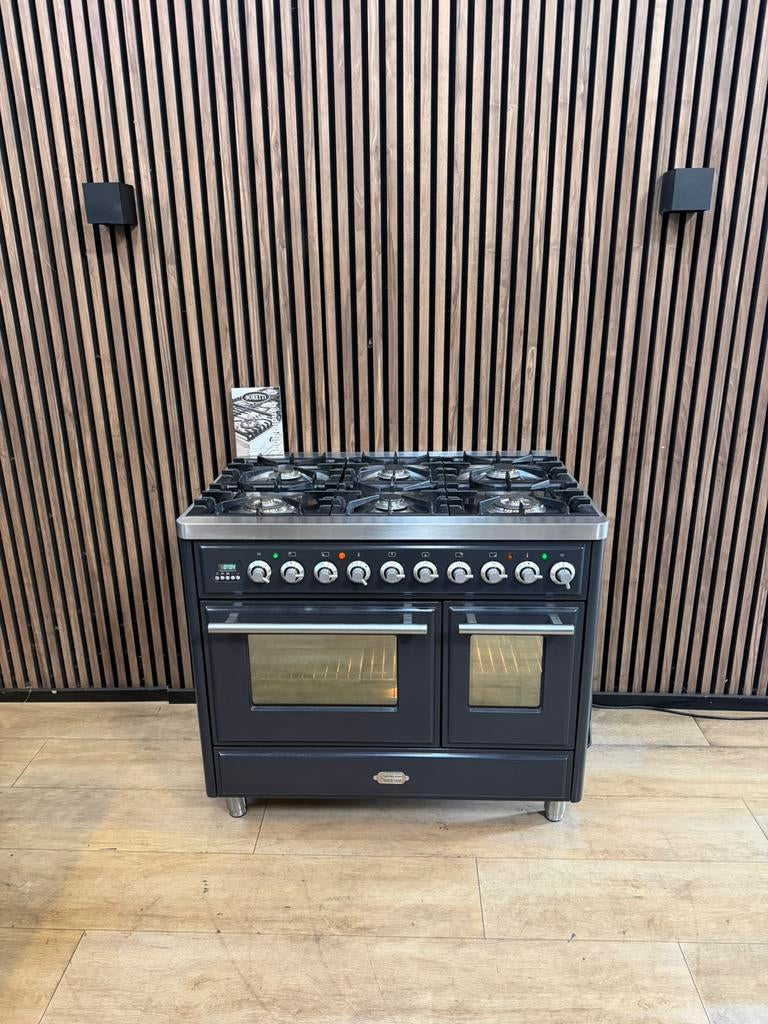 Luxe Boretti Majestic Fornuis antraciet (Gratis bezorgen), Witgoed en Apparatuur, Fornuizen, 5258sh, Ophalen of Verzenden, Zo goed als nieuw