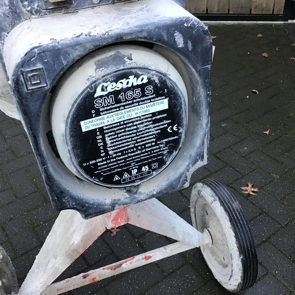 Lescha SM165S betonmolen, Doe-het-zelf en Verbouw, Betonmolens, Ophalen, Zo goed als nieuw