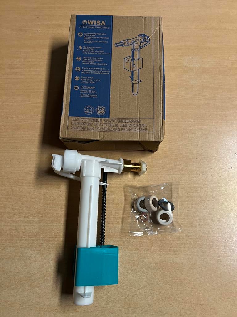 WISA universele vlotterkraan voor spoelreservoir, Ophalen of Verzenden, Nieuw, Koper, Toilet