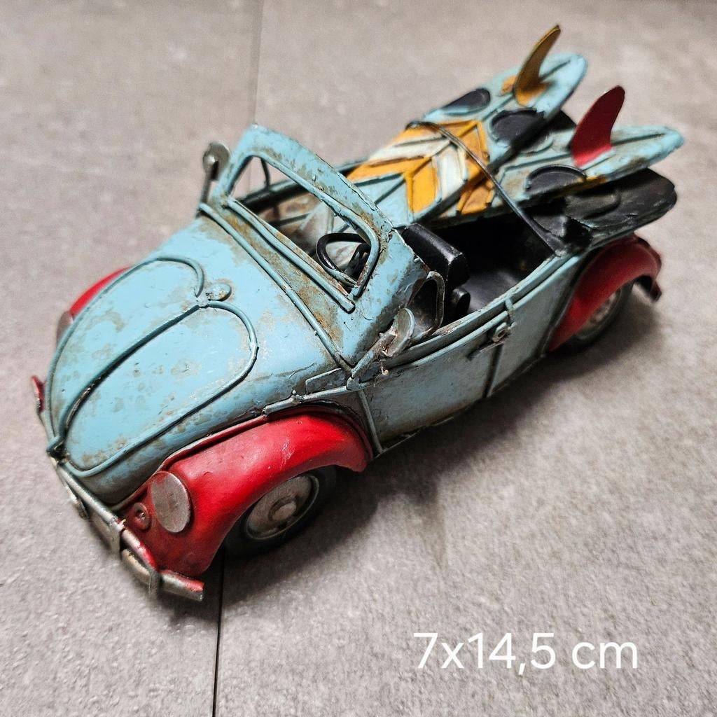 Vintage metalen auto met surfplanken, Ophalen of Verzenden, Zo goed als nieuw, Auto's
