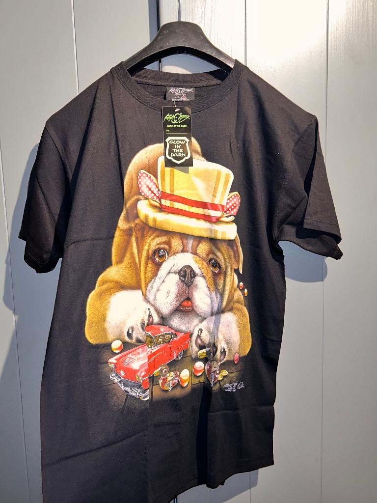 T-shirt Bulldog tweezijdig bedrukt, maat L., Ophalen of Verzenden, Nieuw, Maat 52/54 (L), Zwart