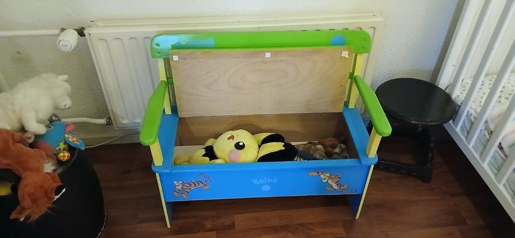 Bankje. 75 lang, 33 diep en 62 hoog rug ., Ophalen of Verzenden, Minder dan 140 cm, Minder dan 70 cm