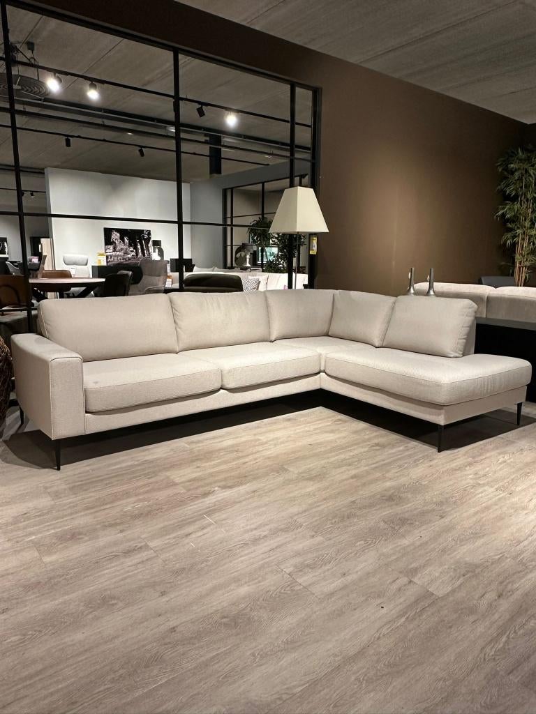Hoekbank stof beige japandi stijl xooon Sierras  277x200cm, Ophalen, Hoekbank, Nieuw, Xooon stijl