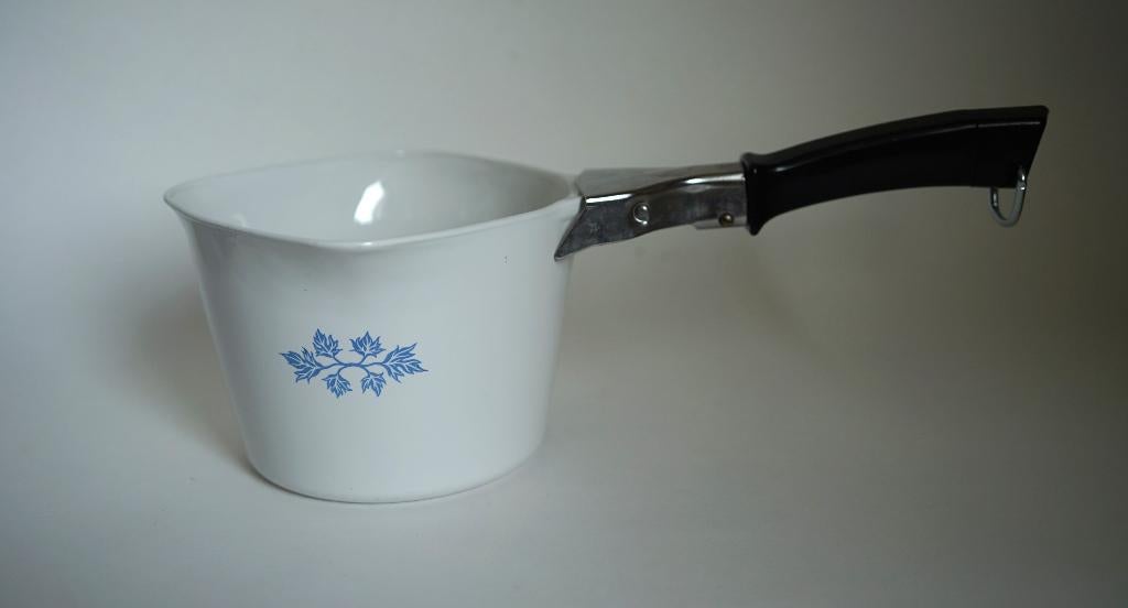 vintage pyroflam PA-20-B sauspan van glaskeramiek met greep., Huis en Inrichting, Keuken | Potten en Pannen, Gebruikt, Overige typen