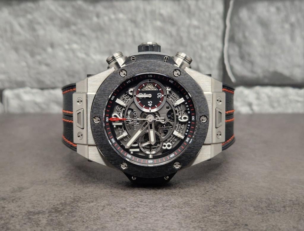 Hublot Big Bang Unico 45mm skeleton titanium ceramic, Overige merken, Staal, Polshorloge, Kunststof