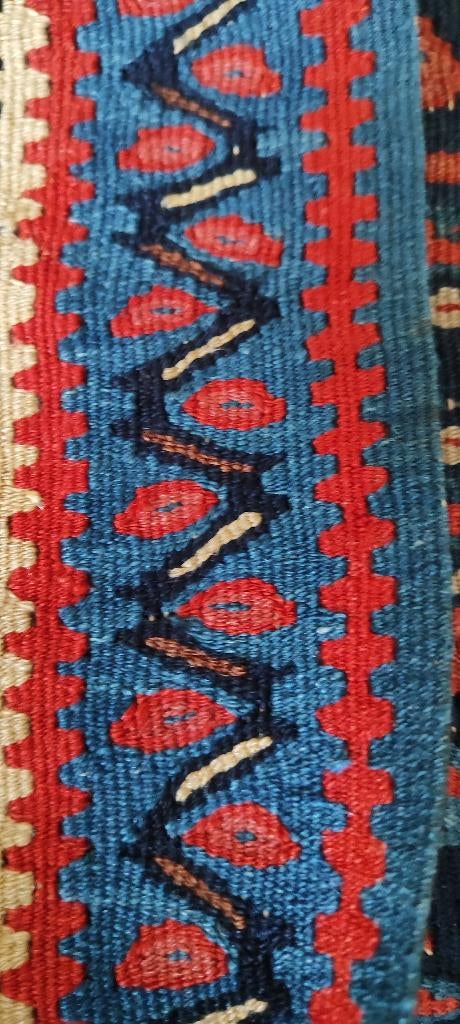 Authentieke Iraanse/Perzische kelim, Ophalen, Gebruikt, 100 tot 150 cm, Blauw