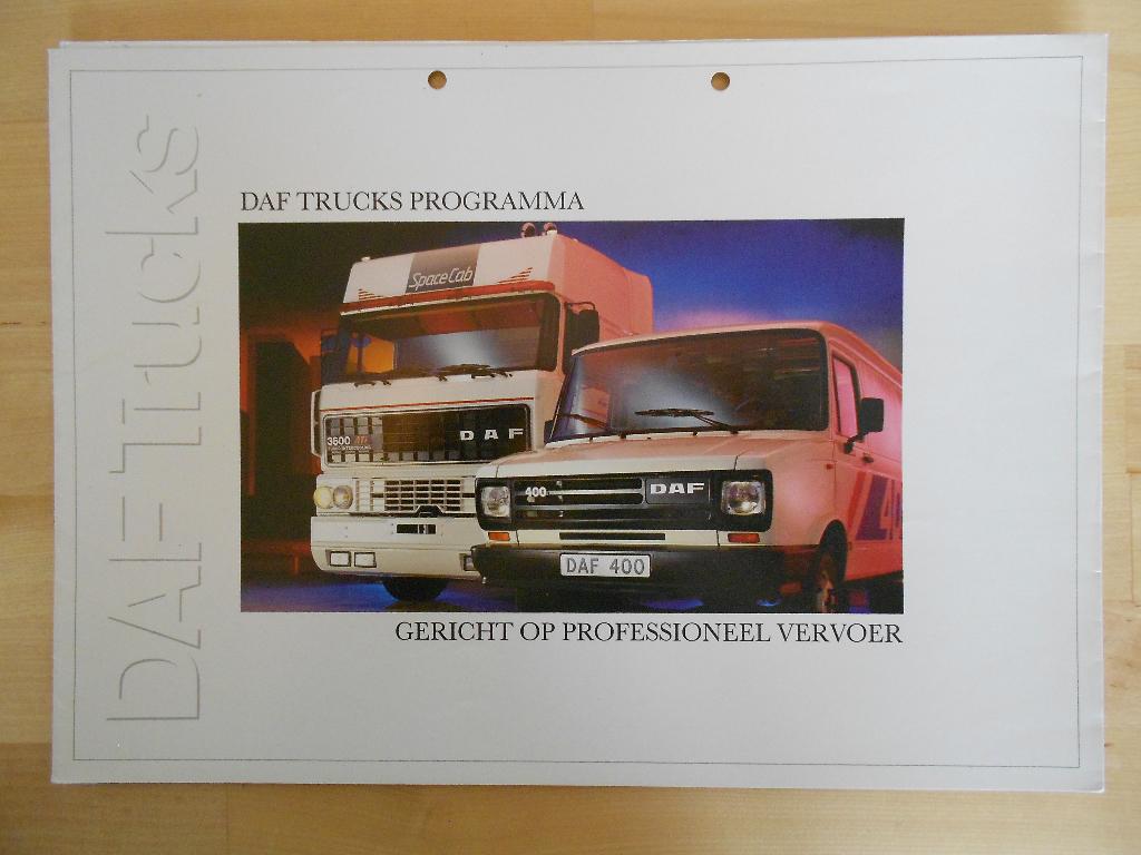 DAF Programma 1986 - 3600 3300 2800 2500 2100 1900 1700 1300, Ophalen of Verzenden, Zo goed als nieuw, Overige merken, DAF