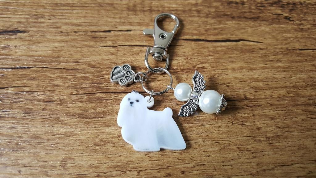 (Tas/Sleutel) Hanger Shih Tzu met beschermengeltje, Verzenden, Nieuw, Hanger