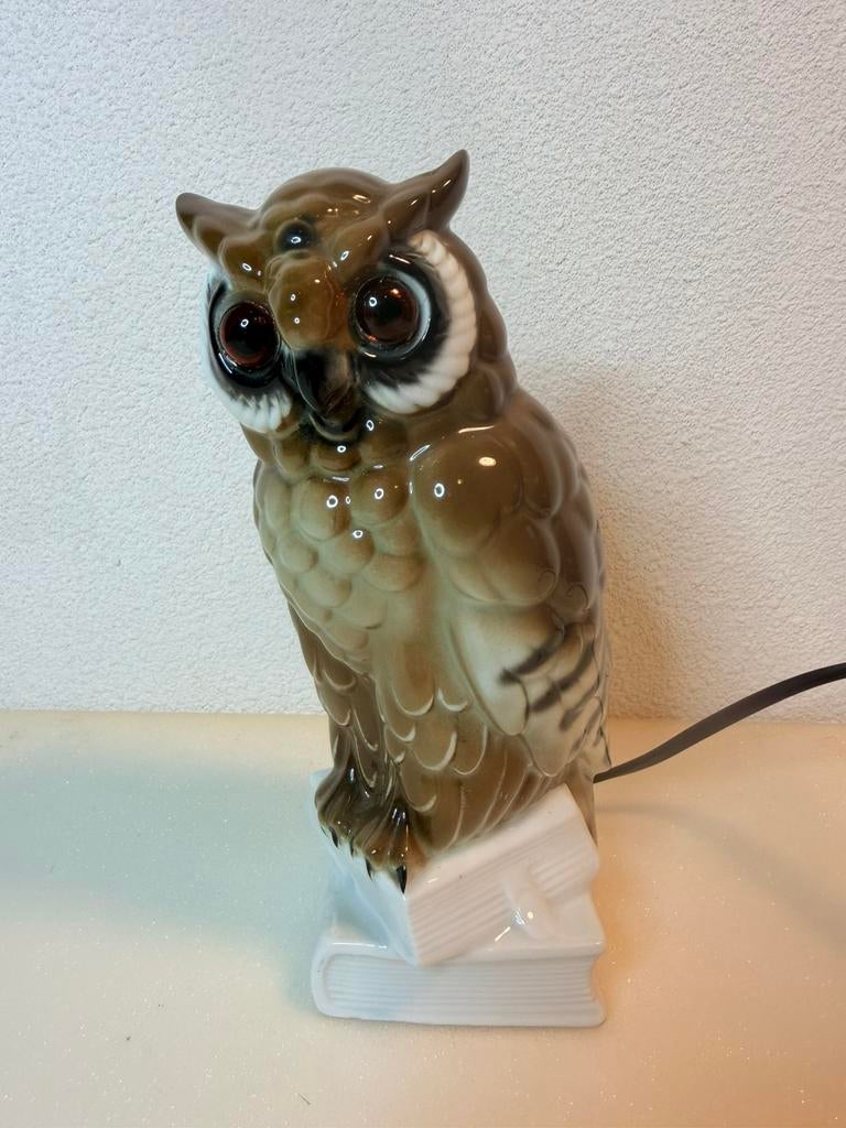 Vintage Parfumlampje uil, Huis en Inrichting, Lampen | Tafellampen, Ophalen of Verzenden, Zo goed als nieuw, Minder dan 50 cm
