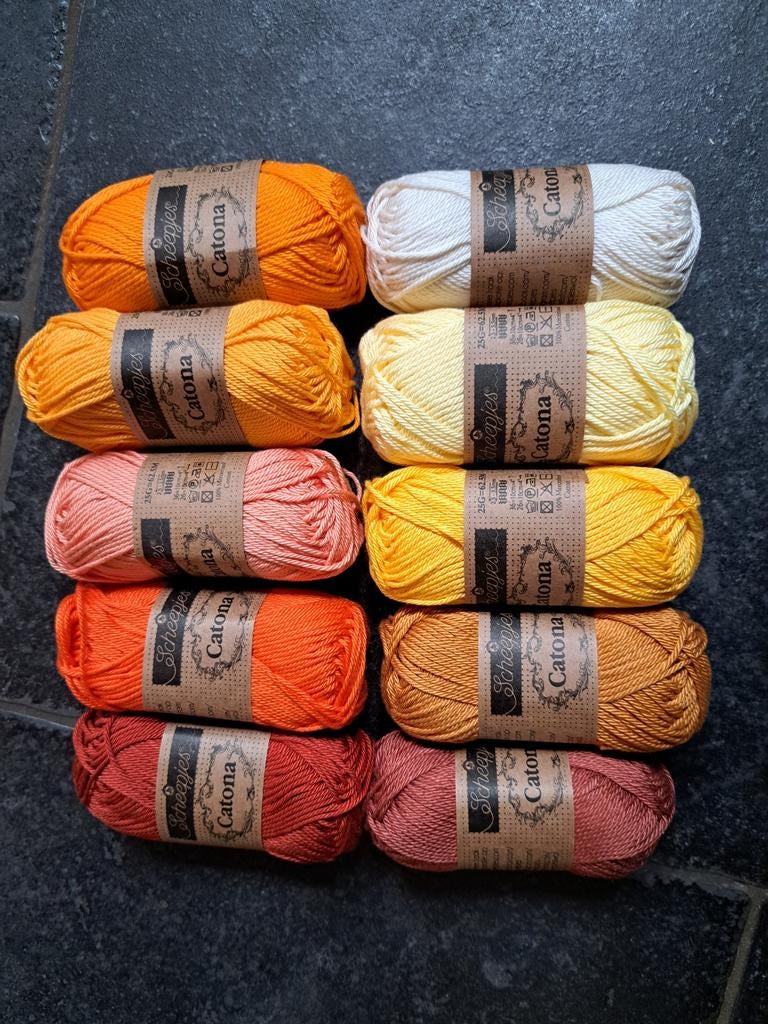 Scheepjes Catona Colour Pack - Crème brûlée, Ophalen of Verzenden
