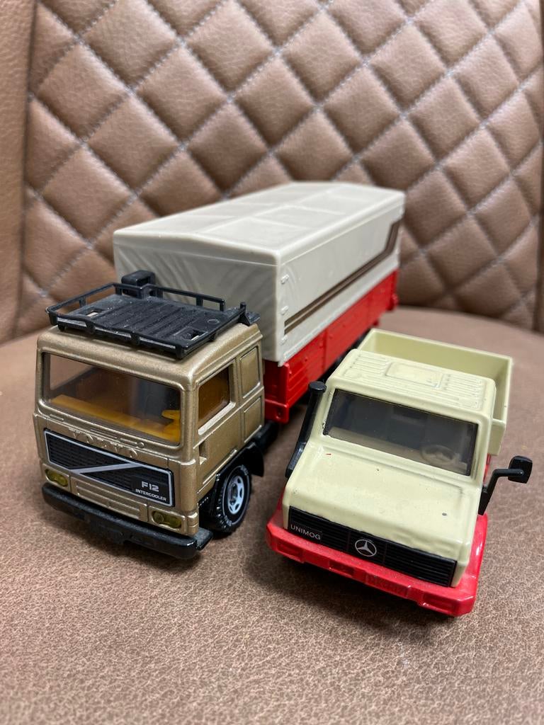 Vintage Speelgoed Vrachtwagens - Set van 3, Overige merken, Gebruikt, Auto, Ophalen of Verzenden