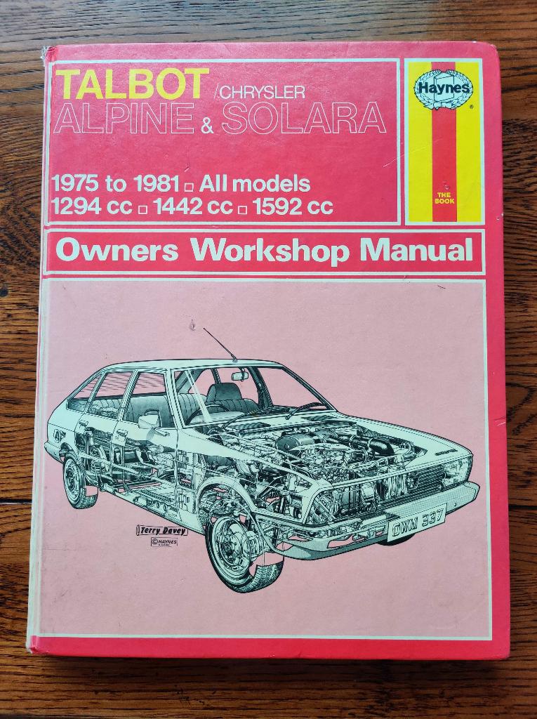Haynes Manual Talbot-Chrysler-Alpine Solara 75-81, Ophalen of Verzenden