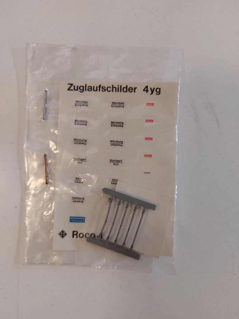 Roco Zuglaufschilder/Griffstangen 4yg, Gelijkstroom of Wisselstroom, Overige typen, Nieuw, Ophalen of Verzenden