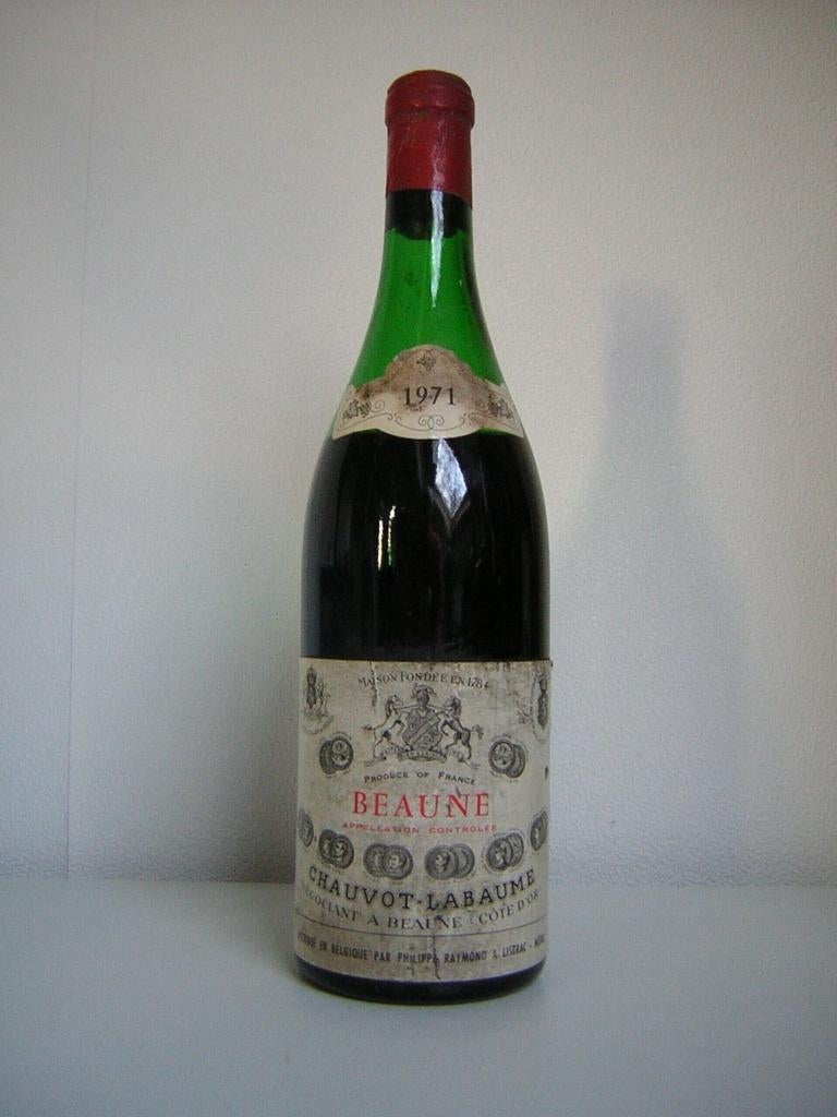 wijn vintage 1971 Bourgogne Beaune Chauvot Labaume 55 Jaar., Frankrijk, Nieuw, Ophalen of Verzenden, Rode wijn