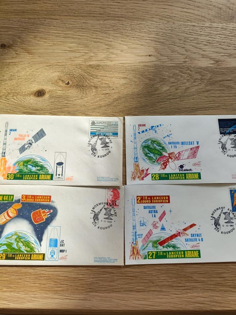 Eerste Dag Enveloppen Ruimtevaart - Speciale Uitgaves, Postzegels en Munten, Ophalen of Verzenden, Onbeschreven, Europa