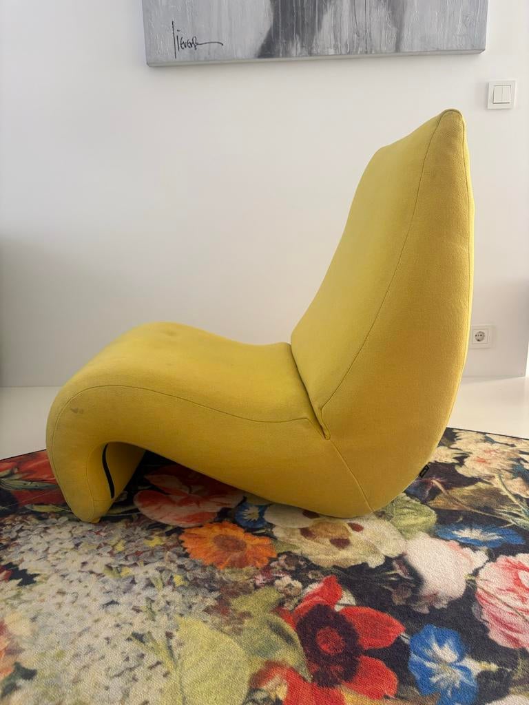 Verner Panton Amoebe fauteuil - Vitra - Geel, Ophalen of Verzenden, Gebruikt, Stof, 75 tot 100 cm