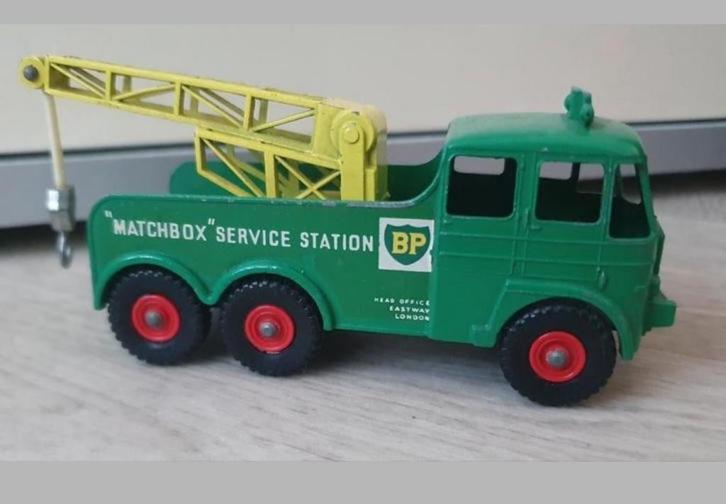 BP Matchbox service station heavy breakdown truck mercedes, Ophalen, Gebruikt, Bus of Vrachtwagen, Matchbox