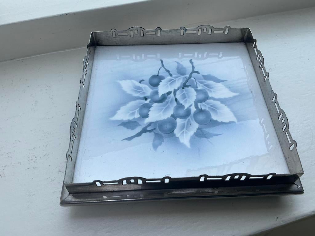 Vintage Delfts porseleinen onderzetter., Antiek en Kunst, Antiek | Porselein, Ophalen of Verzenden