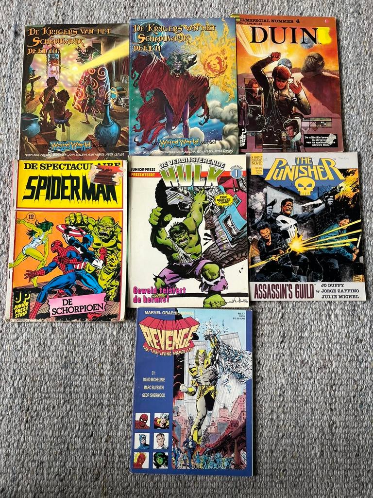 Strips Marvel & Fantasy comics Dune Hulk Punisher Spiderman, Meerdere comics, Ophalen of Verzenden, Zo goed als nieuw, Amerika