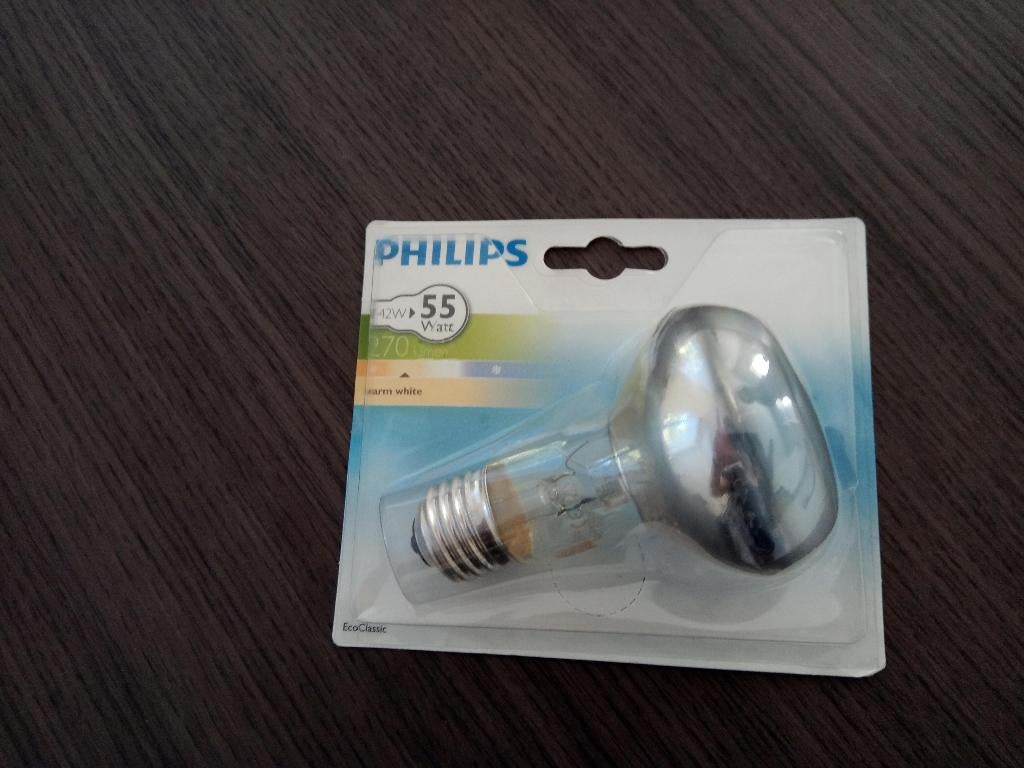 Philips warm white lamp, 55 W, 30 tot 60 watt, Halogeen (gloei)lamp, Nieuw, E27 (groot)