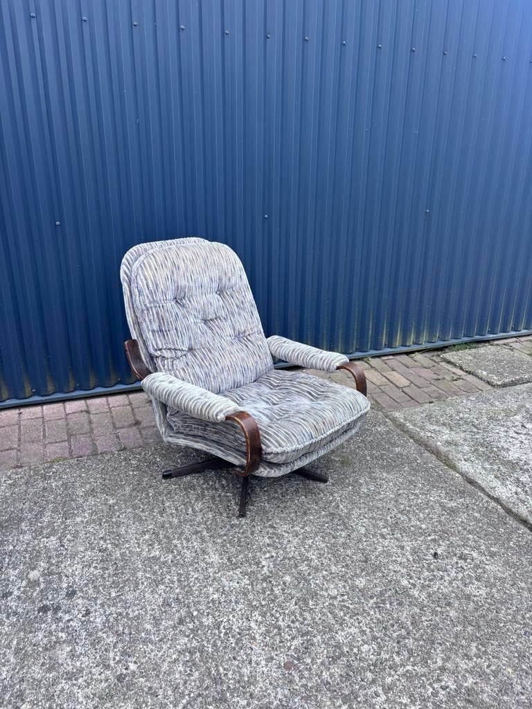 Vintage draaistoel fauteuil, Huis en Inrichting, Fauteuils, Ophalen, Gebruikt, C, X