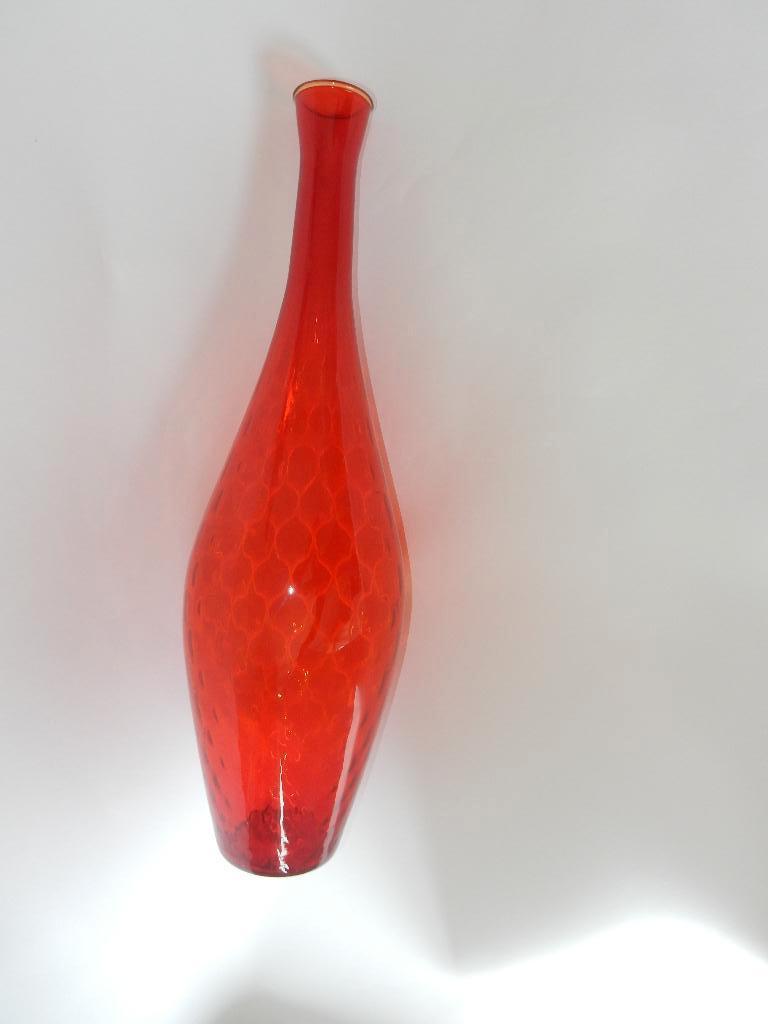 Empoli robijnrode Fles vaas Italie, Ophalen of Verzenden