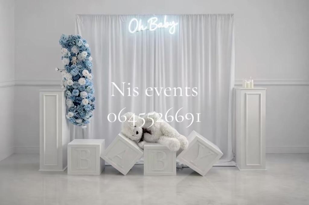 Backdrop babyshower babyfeest te huur, Ophalen of Verzenden, Nieuw, Geboorte of Huwelijk