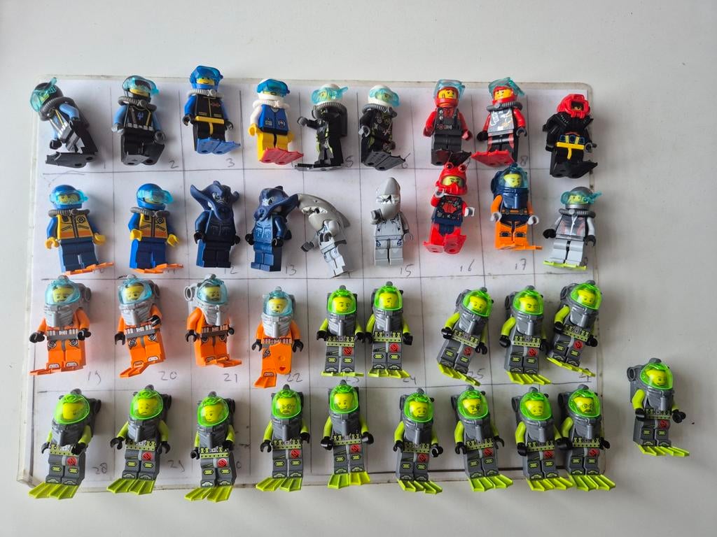 Lego adv28 duiker atlantis brandweer poppetjes city vintage, Ophalen of Verzenden