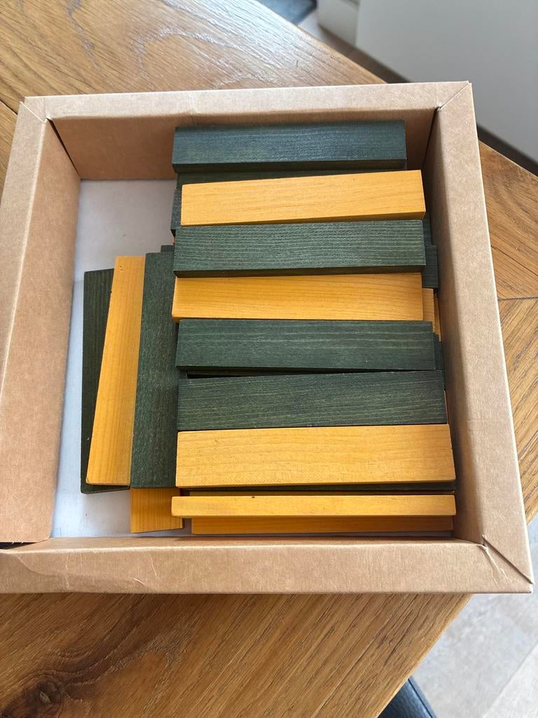 Kapla bouwplankjes groen en geel - 40 stuks, ongebruikt, Ophalen of Verzenden, Nieuw, Overige merken